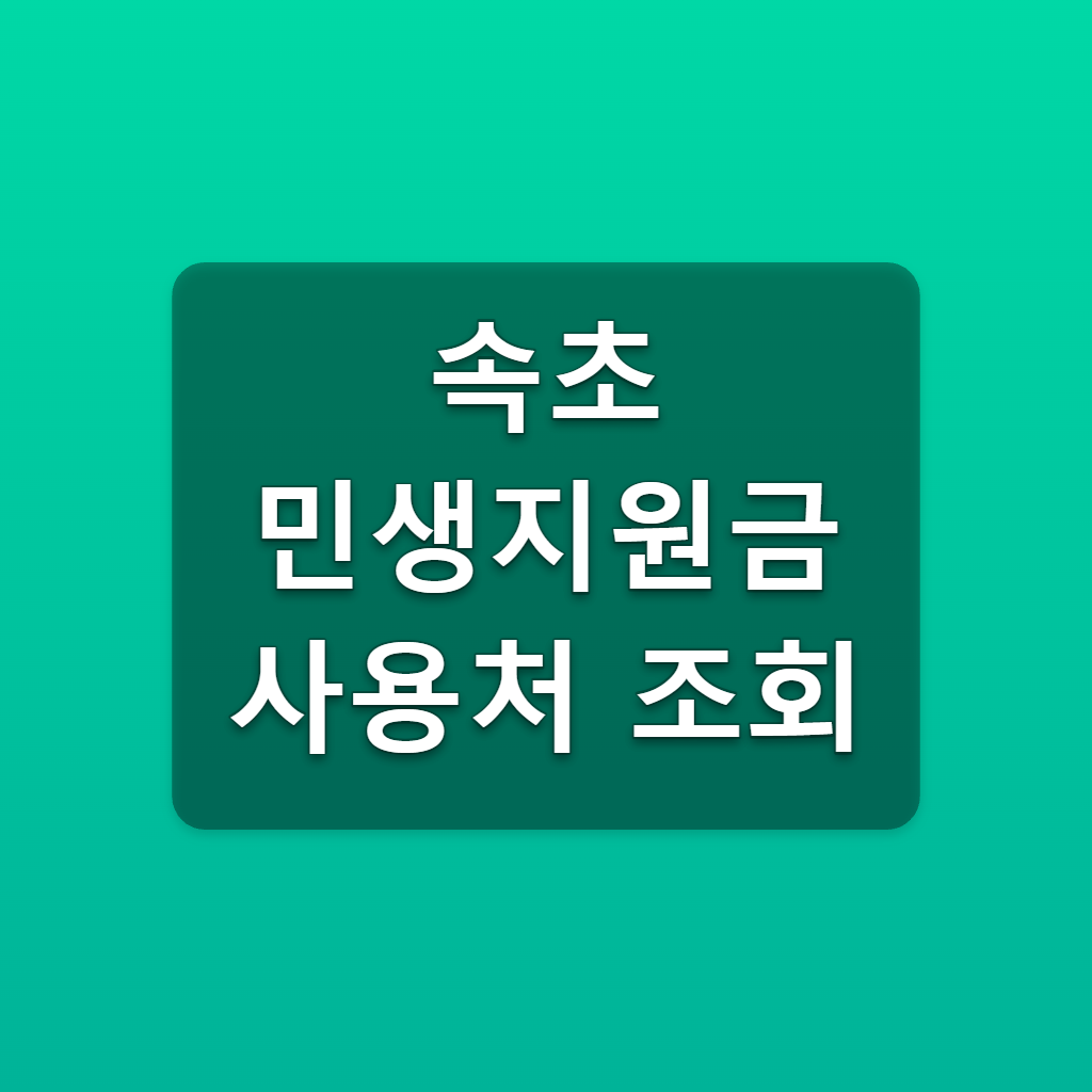 속초 민생지원금 사용처 조회 3단계 속초사랑상품권 찾는법 1 속초 민생지원금 사용처 조회